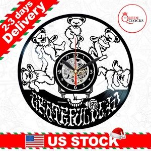 Grateful Dead Vinyl Clock Wall Decor Art LP Gifts